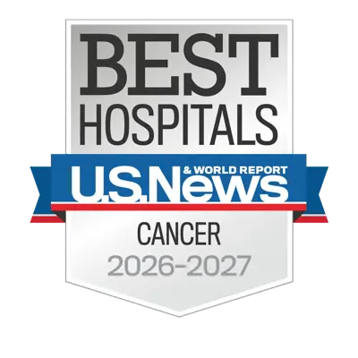 U.S. News and World Report Best Hospitals 2026–2027 badge for Cancer.