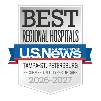 AdventHealth Wesley Chapel is recognized by U.S. News and World Report as one of America's best hospitals in 11 types of care.