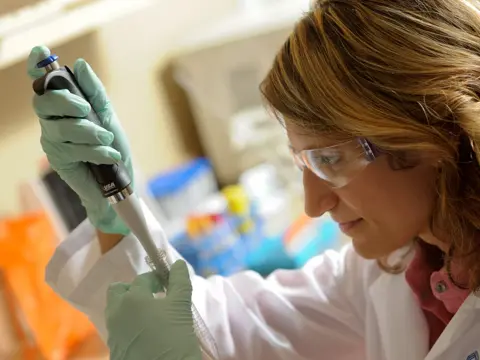 Doctor running a medical test.